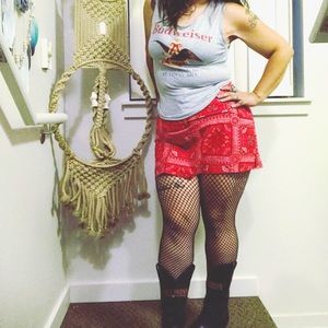Red bandana skirt